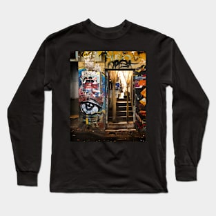 Graffiti and doorway, Melbourne Long Sleeve T-Shirt